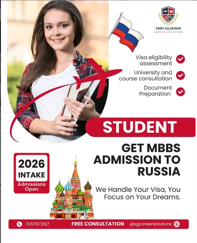 MBBS Russia 2026 Intake — Shri Gajanan Career Solutions